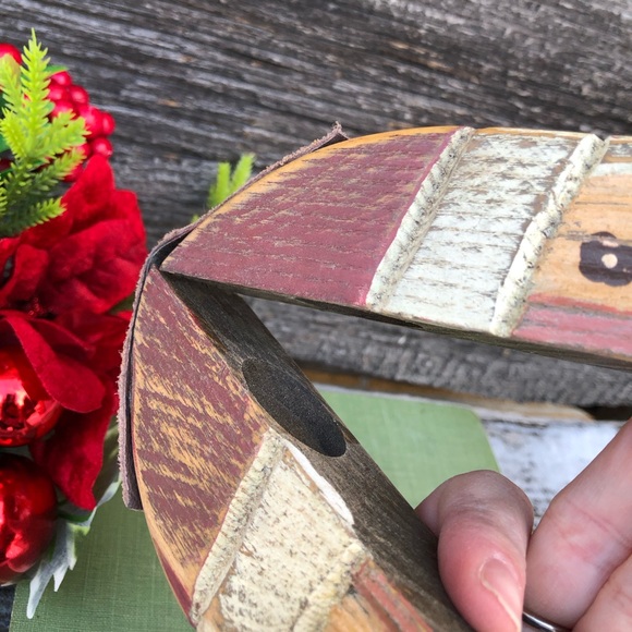 Recycled wood Christmas Santa Nutcracker prim Xmas decor hand carved Handmade ❤️ - Picture 6 of 8